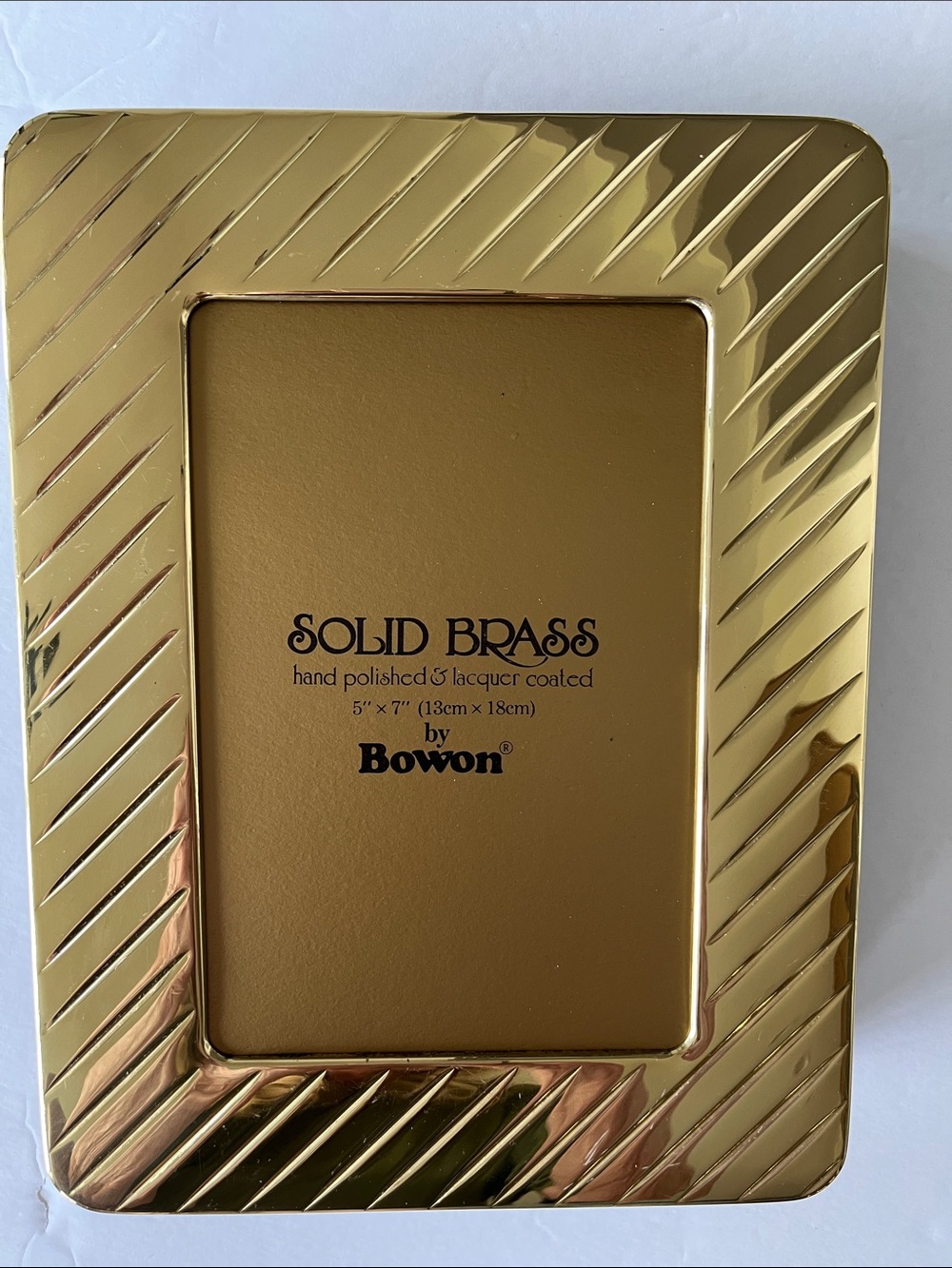 Solid Brass Frame and Photo Album Vintage Bowon Size 5 X 7 Hand Polished Finish